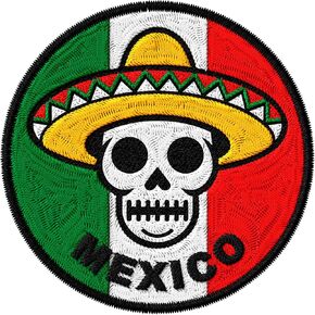 Mexico Flag Patch Embroidered Iron on Patches for Clothes Backpacks Bags Jeans Jackets Size 3" ID45095