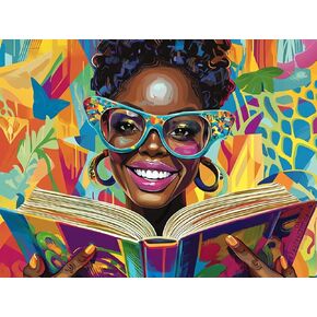 LOMSIOY DIY 5D Diamond Art Kits for Adults, African Woman Diamond Painting Kits for Beginner, Woman Diamond Art with Round Full Drill Rhinestone Crafts Gem Arts for Home Wall Decor 12 * 16 inch