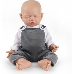 IVITA 18 inch Full Body Silicone Baby Dolls,Not Vinyl Dolls,Real Full Silicone Reborn Baby Dolls, Soft Newborn Baby Dolls - Girl