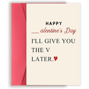 Funny Valentines Day Gifts for Him Her, Valentines Day Card, Sexy Valentine's Day Gifts for Boyfriend, Naughty Birthday Card for Men, Anniversary Card for Husband, Vday Card, Love Card