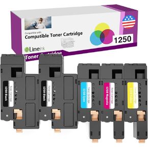 Limeink Compatible Toner Cartridge Replacement for Dell C1760nw Toner Cartridges 1250 for Dell Printer Cartridges C1765nfw C1765nf 1355cnw c1760nw 5 Pack