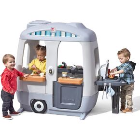 Step2 Adventure Camper Kids Playhouse ، Playset & Outdoor Indoor ، Play التفاعلية مع الأصوات ، تشمل 52 قطعة ألعاب ، مصنوعة من البلاستيك المتين ، للأطفال الصغار 2+ سنوات