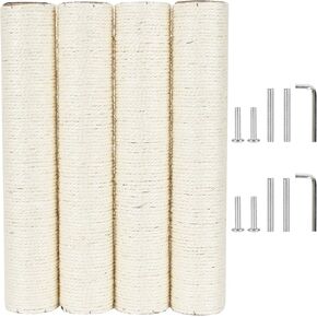 4 PCS 7.4cm 2.91in قطر القطر خدش Post Post استبدال القطب السيزال (35 سم/13.78in ، M8)