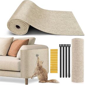 【Super Sticky】 Cat Scratch Furniture Protector Self Adhesive Scratching Mat Couch Protector from Cat Claws Furniture Protectors from Scratching Pad Carpet Anti Cat Scratcher Deterren Sticky Wall Mat