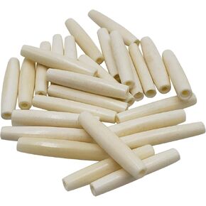 Genuine White Buffalo Bone Hairpipe Beads (1.5 Inches / 25 Pieces)