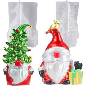 LET'S RESIN Christmas Resin Molds, 6 Pcs Varying Sizes Snowflake Epoxy Resin Molds Silicone, 3D Ice Crystal Resin Ornament Molds, Silicone Molds for Epoxy Resin, Tree & Car Decoration
