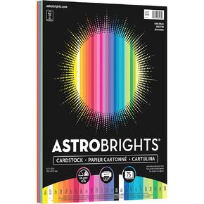 Astrobrights Colored Cardstock ، 8.5 "× 11" ، 65 رطل / 176 GSM ، "SPECTRUM" 25-COLOR LOSTERMANT ، 75 ورقة (80944-01)