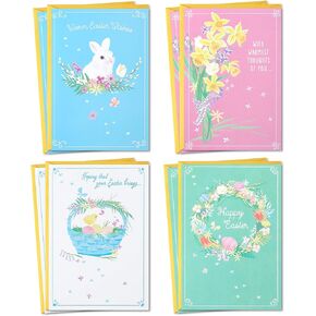 Hallmark Easter Cards Assortment, Warm Easter Wishes (8 Vintage Easter Cards with Envelopes)