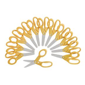 Colorations 5" Plastic Blade Blunt Tip Scissors – Set of 12