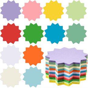 360 Pcs Starburst Cutouts Paper Starburst Die-Cuts Bulletin Board Decorations Blank Starburst Signs for Retail, Sales, Poster Boards, Classroom Bulletin Board Decorations, Kids DIY Craft Projects