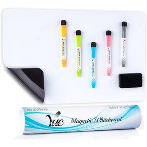 12x8 inch Small Black Dry Erase Board - Fridge Blackboard - Magnetic
