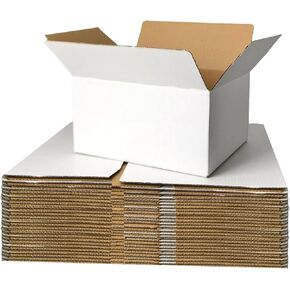 8x6x4 Shipping Box.Brown Corrugated Small Box for Literature Mailer,26 Pack Box for Shipping.Secure Cargo Protection, Easy Encapsulation