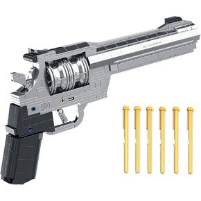 1:1 Revolver Building Blocks Gun Sets - 428 PCS Model Guns Collection Toy Building Bricks Sniper Set Shootable - Simulation Militarily Toy Lovers for Kids and Adults Gift