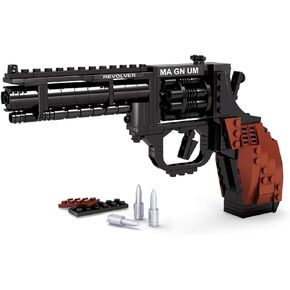 1:1 Revolver Building Blocks Gun Sets - 428 PCS Model Guns Collection Toy Building Bricks Sniper Set Shootable - Simulation Militarily Toy Lovers for Kids and Adults Gift