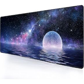لوحة فأر Galaxy Galaxy الكبيرة ، وسادة المكتب الموسعة الموسعة ، 31.5 × 11.8 بوصة XL لوحة مفاتيح طويلة مع قاعدة غير قابلة للانزلاق 3 مم وحافة مخيط لعمل الألعاب المنزلية