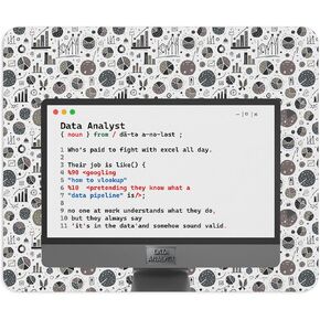 Funny Data Analyst Mouse Pad - Non-Slip Mouse Pad for Work Desk | Sarcastic Office Gifts for Coworkers | Data Scientist Gift | Waterproof & Easy to Clean | 9.4"x7.9" | Ideal for Python Lovers