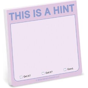 8-Count Knock Knock This is a Hint Sticky Notes, Cute Sticky Notes & Memo Note Pads, 3 x 3-Inches, 100 Sheets Each