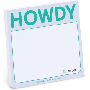 8-Count Knock Knock Howdy Sticky Notes, Cute Sticky Notes & Memo Note Pads, 3 x 3-Inches, 100 Sheets Each