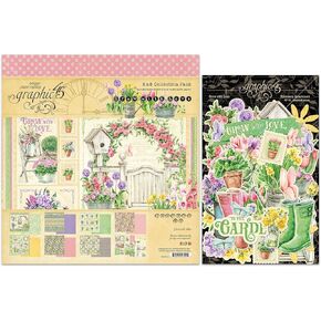 Graphic 45 Grow with Love Decorative Papers - 8x8 Paper Pack and Ephemera Die-Cuts