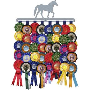 Rosette / Award Ribbon Horse Display Holder Rack "الفروسية" المصنفة من الفولاذ المقاوم للصدأ