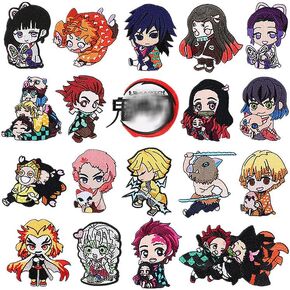 19pcs Iron On Patches for Clothes Assorted Styles Embroidered, Bright Vivid Colors, Sew On/Iron On Patch Applique for Clothes, Dress, Hat, Jeans, DIY Accessories、Party Patch (Anime 1)