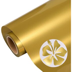 WRAPXPERT Metallic Pearlescent Gold HTV Heat Transfer Vinyl, Lustrous Metallic Iron on Vinyl 12''x5ft Pearl Metallic Heat Press for T-Shirts(Gold)