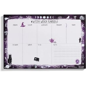 Planner Witch Décor Big Weekly Planner Notepad Agenda Office desk Room Décor Witchy christmas Yule Gifts For Women Undated 2025 By Spirit Nest