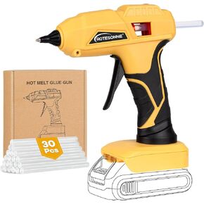 Cordless Hot Glue Gun Compatible with DeWalt 20V Battery (Tool Only), Handheld Wireless Powered Glue Gun Kit with 30PCS Mini Size Glue Sticks for Arts Crafts DIY Quick Home Repairs