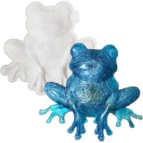Frog Wall Hanging Resin Mold Large Frog Resin Molds Animal Silicnoe Mold Big Eye Frog Wall Hanging Silicone Molds for Epoxy Resin Casting DIY Wall Hanging Art Craft Home Decor (Frog Mold)