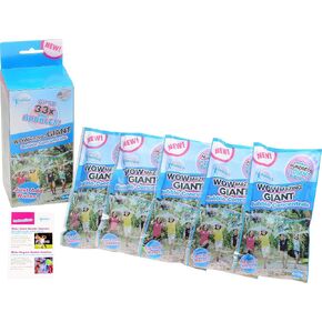 WOWMAZING Big Bubbles Refill - Concentrated Giant Bubble Solution Makes 2.3 Gallons | 3 Pouches for Kids’ Fun | USA Made in Kuwait