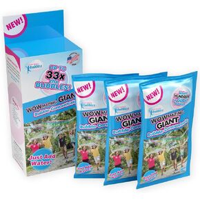WOWMAZING Big Bubbles Refill - Concentrated Giant Bubble Solution Makes 4 Gallons | 5 Pouches for Kids’ Fun | USA Made