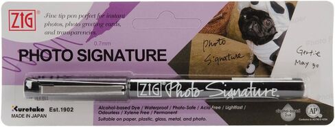 Zig 0.7mm Photo Signature Marker, Carded, Black in Saudi Arabia