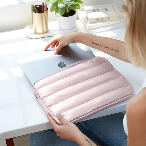 فاندل - كمبيوتر محمول منتفخ الأصلي 13-14 بوصة. كم كمبيوتر محمول وردي لامعة للنساء. Carrying Case Cover MacBook Pro 14 in ، MacBook Air 13 Inch ، iPad Pro 12.9 ، Dell ، Asus ، HP in Kuwait