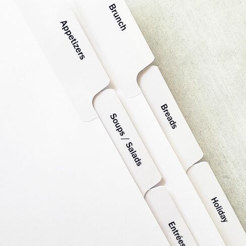 PRE-Printed Recipe Binder Index TAB DIVIDERS – Sets of 10. Helpful Categories Turn Any Binder into a Recipe Book in Kuwait