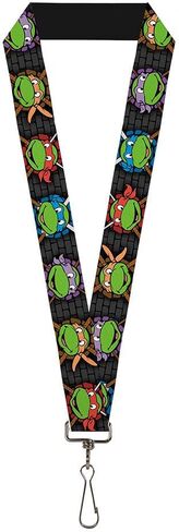 Buckle Down Lanyard-1.0"-Classic TMNT Expessions/Battle Gear Gray/mu in Saudi Arabia