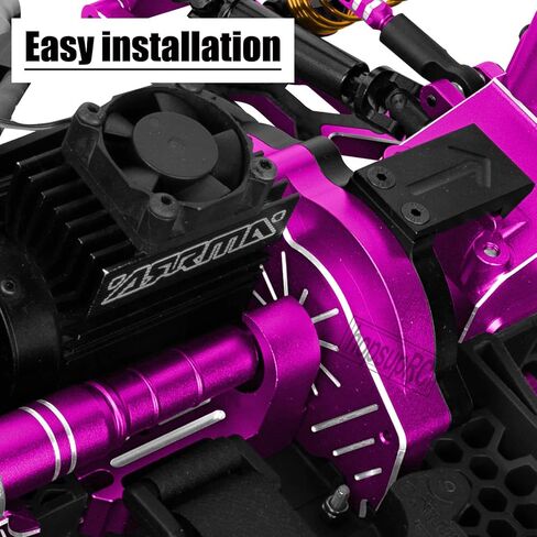 ترقيات الجزء مربع موجة تروس النقل ل 1/10 BIG ROCK 3S BLX.Senton/Granite 3S BLX (MEGA 550) ، 1/8 TYPHON 3S BLX & MEGA 550.Aluminum Motor Mount Cover Cover Box Up.pink. in Kuwait