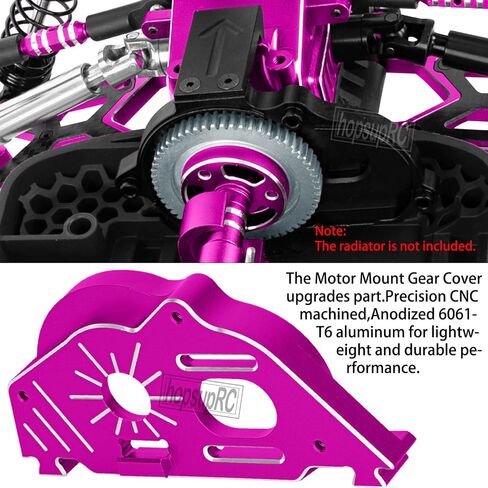 ترقيات الجزء مربع موجة تروس النقل ل 1/10 BIG ROCK 3S BLX.Senton/Granite 3S BLX (MEGA 550) ، 1/8 TYPHON 3S BLX & MEGA 550.Aluminum Motor Mount Cover Cover Box Up.pink. in Kuwait
