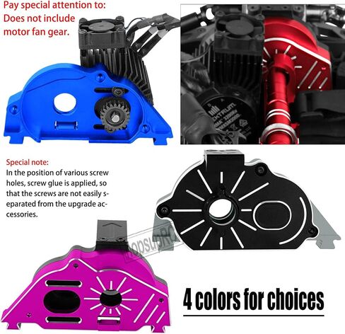 ترقيات الجزء مربع موجة تروس النقل ل 1/10 BIG ROCK 3S BLX.Senton/Granite 3S BLX (MEGA 550) ، 1/8 TYPHON 3S BLX & MEGA 550.Aluminum Motor Mount Cover Cover Box Up.pink. in Kuwait