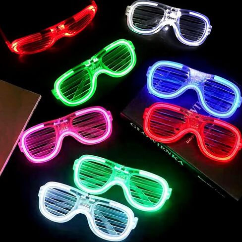 70 Packs LED Glasses 5 Neon Colors glow in the dark party supplies Favor for Kids Adult Glow sticks Light Up Glasses fit Holiday Birthday Valentine's Day and Halloween Party Supplies Cosplay Christmas in Saudi Arabia