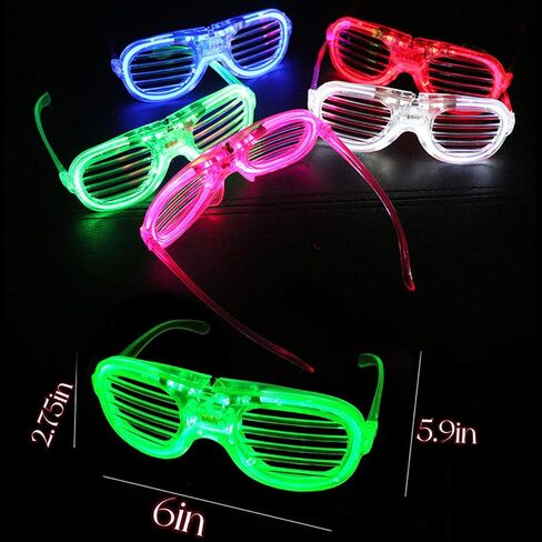 70 Packs LED Glasses 5 Neon Colors glow in the dark party supplies Favor for Kids Adult Glow sticks Light Up Glasses fit Holiday Birthday Valentine's Day and Halloween Party Supplies Cosplay Christmas in Saudi Arabia