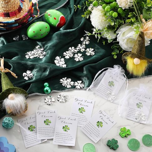 رموز عيد القديس باتريك وضعت أربع رموز برسيم من أوراق الرموز المميزة الرموز المميزة لوكيل لاكينات جيب الرموز الرموز القصيدة النعمة أبيض أكياس أورجانيات محظوظة الأيرلندية الهدايا (الذهب ، 25 جهاز كمبيوتر) in Kuwait