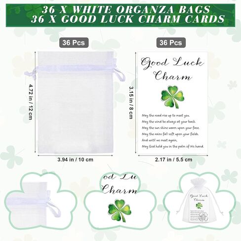 رموز عيد القديس باتريك وضعت أربع رموز برسيم من أوراق الرموز المميزة الرموز المميزة لوكيل لاكينات جيب الرموز الرموز القصيدة النعمة أبيض أكياس أورجانيات محظوظة الأيرلندية الهدايا (الذهب ، 25 جهاز كمبيوتر) in Kuwait