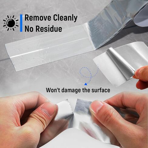 Duct Tape Heavy Duty Waterproof, Aluminum Foil Tape, Silver Insulation Adhesive Metal Tape for Duct Work, Dryer Vent, HVAC, High Temperature 2 inch *22yds （2 Pack） in Saudi Arabia