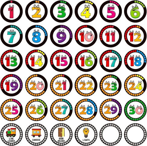 SICOHOME Line Up Spots for Classroom Floor Stickers for Classroom 36pcs Vinyl Line Up Dots 4" Removable Number Stickers for Classroom Decorations Kindergarten Preschool Back to School Teacher Supplies in Kuwait
