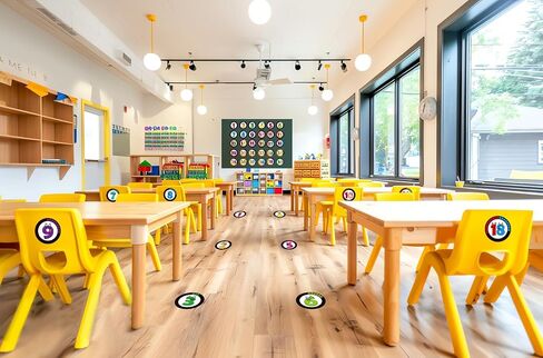 SICOHOME Line Up Spots for Classroom Floor Stickers for Classroom 36pcs Vinyl Line Up Dots 4" Removable Number Stickers for Classroom Decorations Kindergarten Preschool Back to School Teacher Supplies in Kuwait