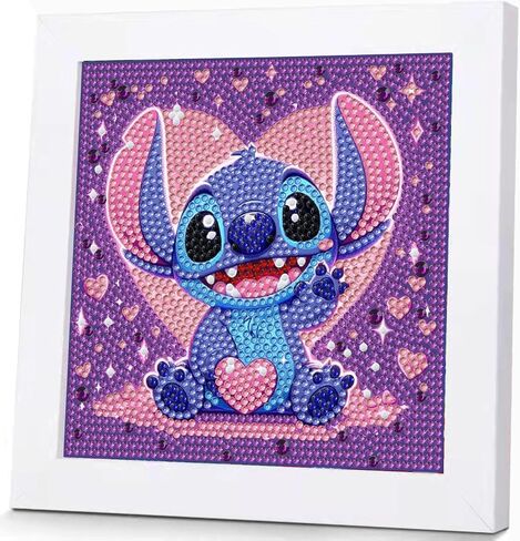 Diamond Art Kits Kids with Wooden Frame Easy-5D Diamond Art Painting Kits,Mini Diamond Art Painting for Home Wall Decor(7x7 inch) in Saudi Arabia
