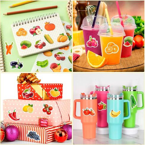 600pcs فواكه ملصقات الخضار للأطفال ، والفواكه صور الخضار ملصقات ، وملصقات فواكه الطعام الواقعية لفصل الفصول الدراسية. in Kuwait
