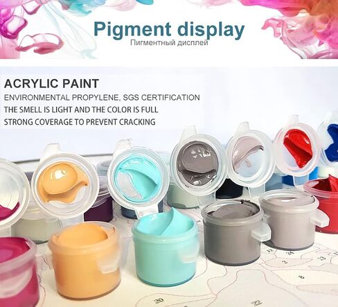 SOTYIOO Christmas Paint by Numbers for Adults, Snowman Paint by Numbers for Adults Beginner Drawing Paintwork with Paintbrushes On Canvas Wrinkle-Free Canvas Acrylic Pigment Oil Paint 16x20inch in Kuwait