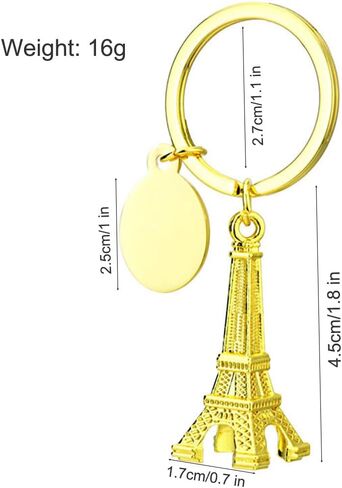 Eiffel Tower Keychain, Gold Lovely Decoration Souvenir Key Chain in Paris the Eiffel Tower Metal Keyring in Kuwait