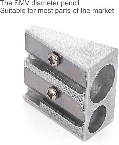 Silver Magnesium Pencil Sharpener Survival, Magnesium Pencil Sharpeners Metal, 2-Hole Pencil Sharpener Magnesium Alloy Wedge Profile, Pencil Sharpener Magnesium Writing and Correction Supplies (4) in Kuwait
